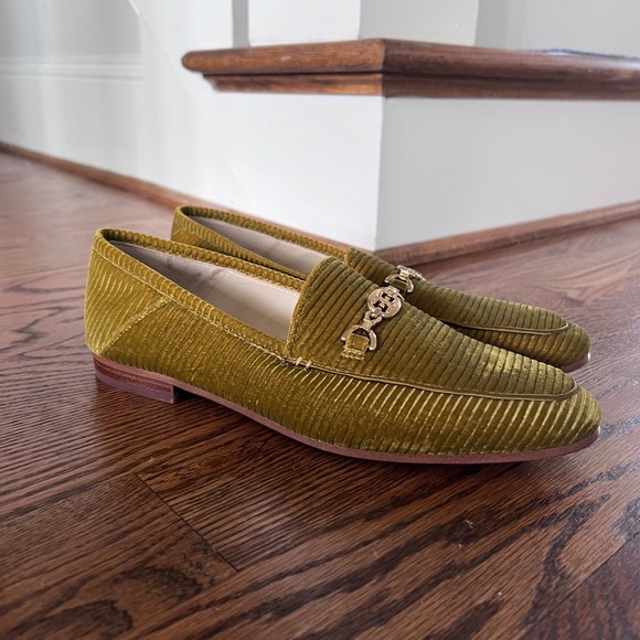 Sam Edelman Loraine Bit Loafers Olive Green Ribbed Velvet Corduroy 10 MSRP $150 - Picture 3 of 12